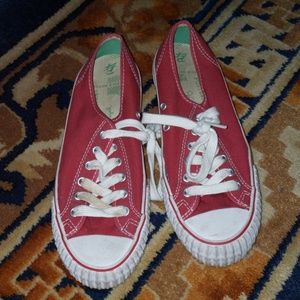 Red low top pf flyers